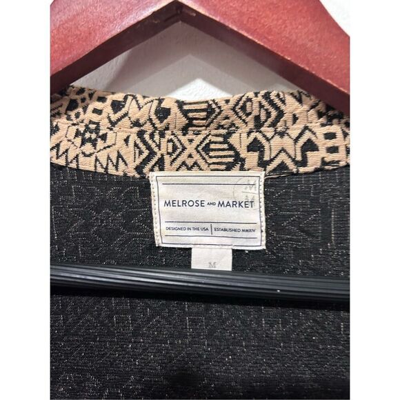 Melrose and Market Black and Tan Patterned Cardigan - Picture 8 of 10